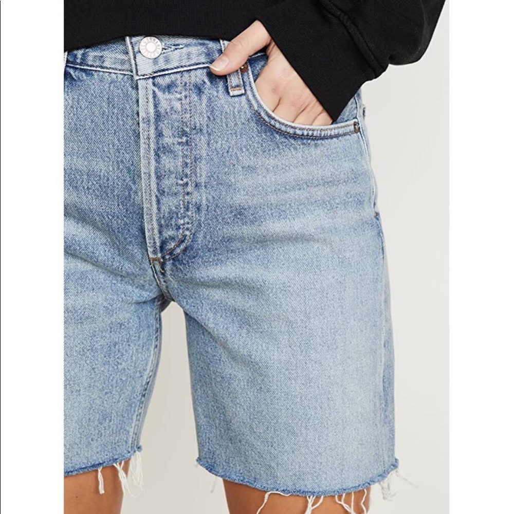 Agolde Rumi cut off mid length shorts